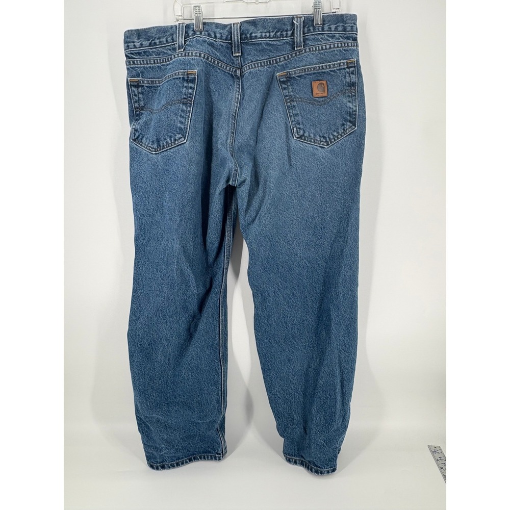 Carhartt Relaxed Fit Jeans Mens 42x30 Blue Denim Workwear Pants Casual
